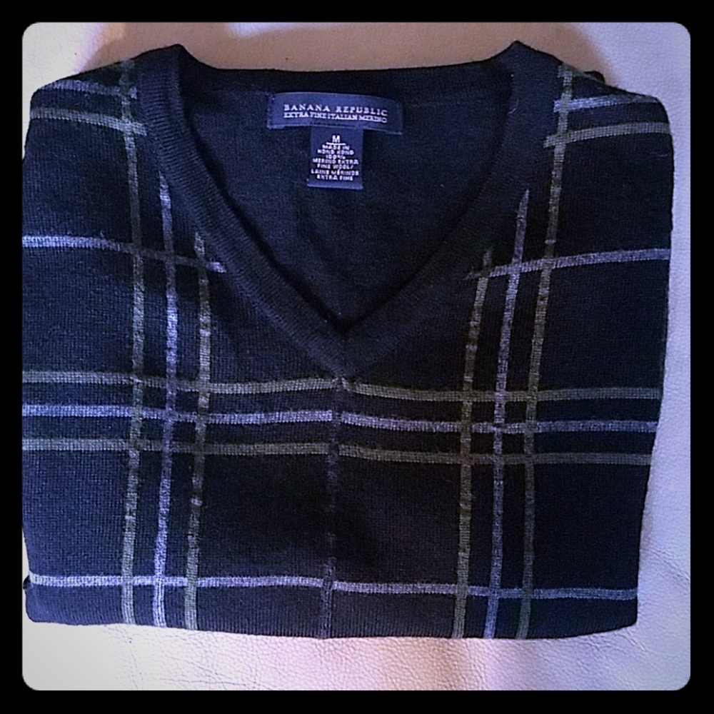 Banana Republic  Merino Wool V-Neck Sweater